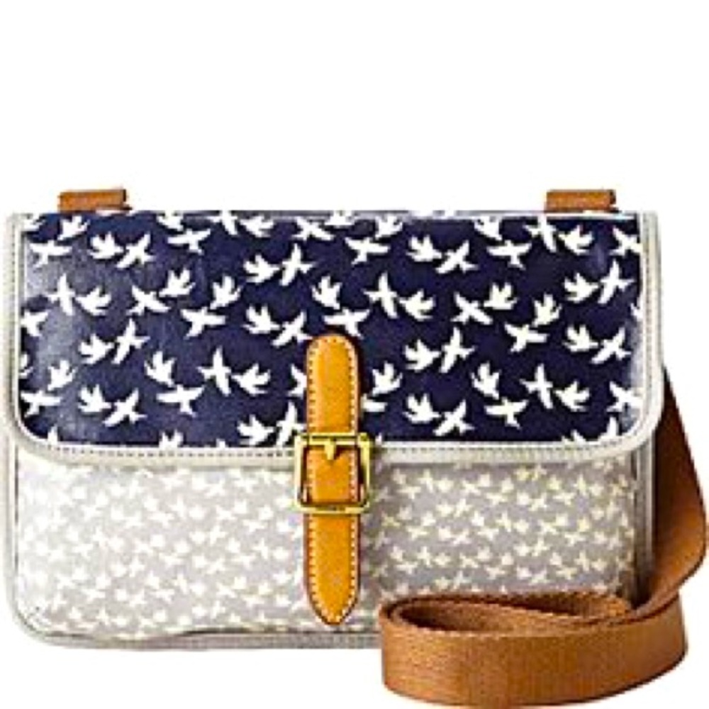 NWT Authentic Fossil Key-per Bird Crossbody Bag